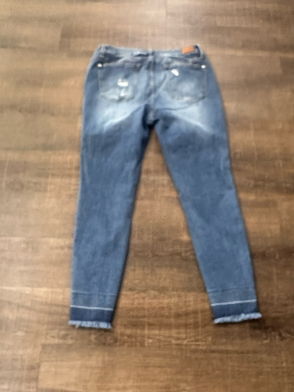 Judy Blue Skinny Fit Medium Blue Denim Distressed Wash High Rise Jeans Size 15 - Picture 2 of 6